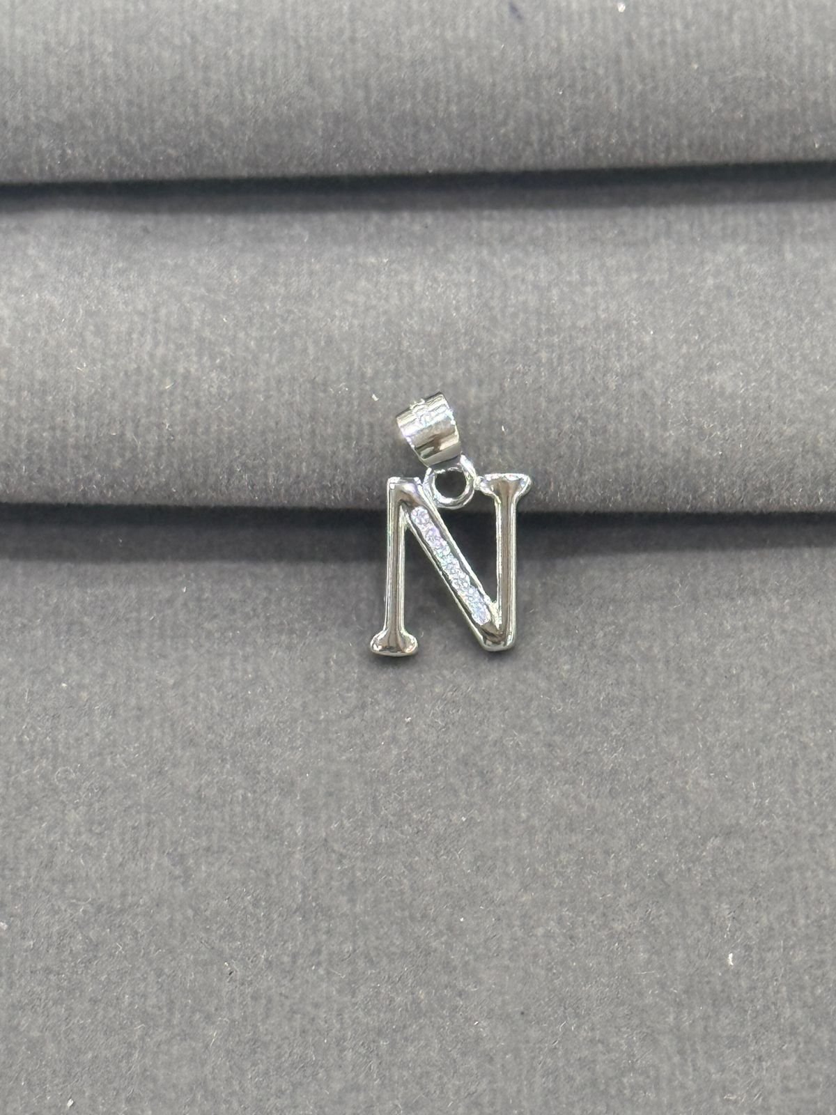 92.5 Elegant Silver Alphabet “N” Pendant
